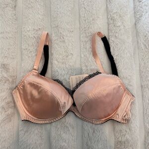 Agent Provocateur Elegant Pink Lace Trim Bra - 32DD